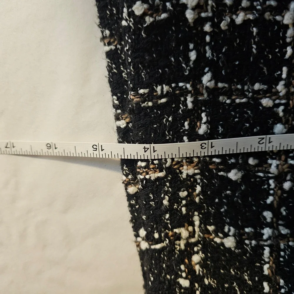 Abercrombie & Fitch Tweed Mini‎ Skort XS Black White Dark Academia Preppy